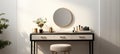 elegant minimalistic vanity stool interior home bathroom, ai