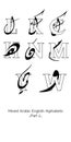 Elegant Mixed Arabic English Alphabets Part 2, illustration background on white template
