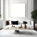 Elegant Mockup Frames for a Chic Living Room Royalty Free Stock Photo