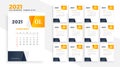 Elegant 2021 moden business calendar design template