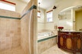 Elegant modern bathroom with shower Royalty Free Stock Photo