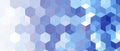 Elegant modern blue background with honeycomb structures Royalty Free Stock Photo