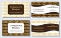 Elegant and modern business card. The refined design. A beautiful combination of gold, yellow, white and brown colors