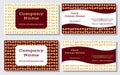 Elegant and modern business card. The refined design. A beautiful combination of gold, yellow, white and rich, deep red color