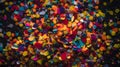 Colorful, round confetti. as abstract background, wallpaper, banner, texture design with pattern - vector Royalty Free Stock Photo