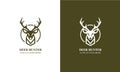 Elegant and Modern Deer Hunter Logo Design with Minimalist Circular Element Royalty Free Stock Photo