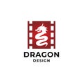 Elegant Modern Dragon in Film or Movie Concept for your business