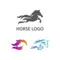 Awesome Illustration Set of Horse Equestrian with Elegant Design Vector Royalty Free Stock Photo