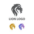 Elegant Modern Icon Vector Strong Lion Head Collection Design Template