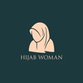 Elegant Modern Illustration Beauty Hijab Woman Inspiration Concept Design Hijab Branding