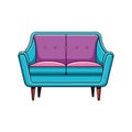 Elegant Modern Loveseat for Stylish Decor Royalty Free Stock Photo