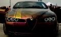 Elegant modern low rider angel eyes Facelift Alfa car Royalty Free Stock Photo