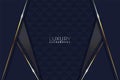 Elegant Modern Luxury Diagonal Overlapped Layer Navy with Glowing Golden Background Royalty Free Stock Photo
