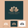 Elegant Modern Simple Woman Nature Lotus Illustration Design Inspiration Beauty Branding