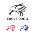 Elegant Modern Strong Eagle Head Design Vector Concept