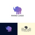 Elegant Modern Strong Rhino Collection Vector Design Template