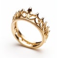 Crown-inspired Gold Ring With Meticulous Design - Unreal Engine Style