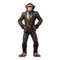 Elegant Monkey Concept Art: A Stylish Primate In A Suit