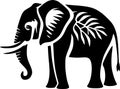 Elephant - minimalist and flat logo - vector illustration Royalty Free Stock Photo