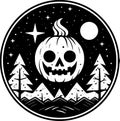 Halloween - high quality vector logo - vector illustration ideal for t-shirt graphic Royalty Free Stock Photo