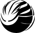 Volleyball - black and white vector illustration Royalty Free Stock Photo