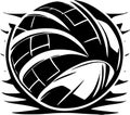 Volleyball - minimalist and flat logo - vector illustration Royalty Free Stock Photo