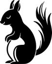Squirrel - minimalist and flat logo - vector illustration Royalty Free Stock Photo