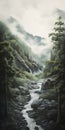 Elegant Monochrome Forest Painting With Flowing Beauty