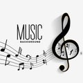 Elegant musical notes music chord background design