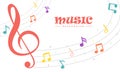 Elegant musical notes music chord background