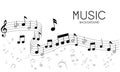 Elegant musical notes music chord background