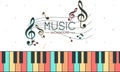 Elegant musical notes music chord background