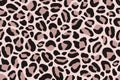 Elegant natural animalistic seamless pattern. Colorful decorative leopard skin background and textile print. Fashionable