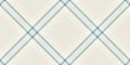 Elegant neutraltoned plaid pattern. Subtle teal and beige stripes intersect to create a sophisticated diamond design. Perfect for