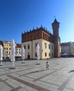 Elegant old renaissance old town hall in Tarnow, southern Poland.