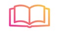 Elegant Open Book Icon with Subtle Gradient Pages, vector design Generative AI Royalty Free Stock Photo