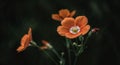 Elegant Orange Wildflowers in a Dark, Moody Background Royalty Free Stock Photo