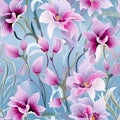 Elegant orchid pattern background