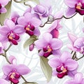 Elegant orchid pattern background