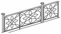 Elegant Ornamental Ironwork Vector: Decorative Metal Railing Design, vector design Generative AI Royalty Free Stock Photo