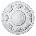 Elegant Ornate Ceiling Medallion on White Royalty Free Stock Photo