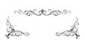 Elegant Ornate Decorative Scroll Corner Design Elements, vector design Generative AI Royalty Free Stock Photo