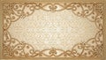 Elegant ornate frame with intricate floral pattern and decorative scrollwork design. Generative AI Royalty Free Stock Photo