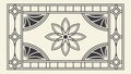 Elegant Ornate Rectangle Floral Frame, vector design Generative AI Royalty Free Stock Photo