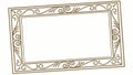 Elegant Ornate Rectangular Frame, Ready for Content, vector design Generative AI Royalty Free Stock Photo