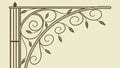 Elegant Ornate Scroll Corner Design, vector design Generative AI Royalty Free Stock Photo