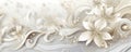 Elegant Ornate White Floral 3d Texture