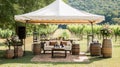 Elegant Outdoor Wine Tasting Event in Vineyard Royalty Free Stock Photo