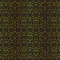 Elegant outline pattern in black and gold foil outline