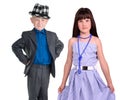 Elegant pair - little girl and boy